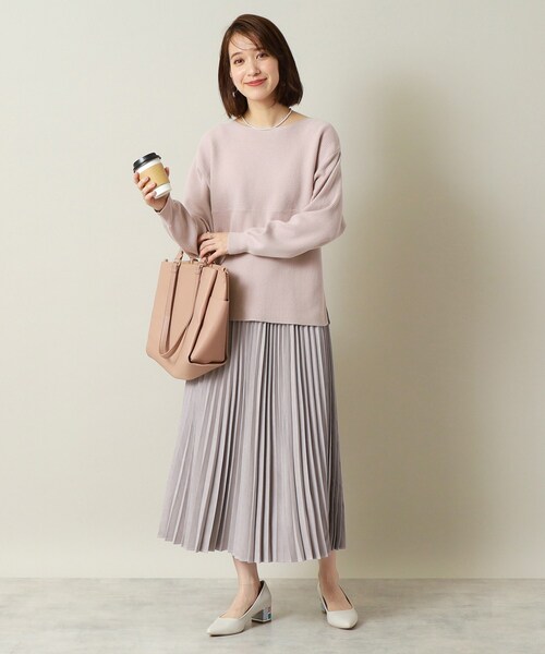 ITS'DEMO（イッツデモ）の「◆【通勤／手洗い可】リブ切替ニット（ニット/セーター・レディース・アイボリー/ブラック/ブルーグリーン/サンドベージュ/ワインレッド・00）」の16枚目の写真