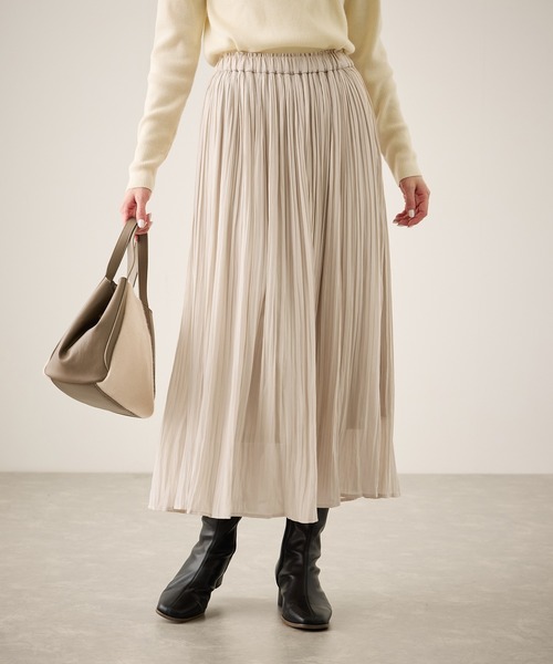 ROPE' PICNIC（ロペピクニック）の「着丈が選べるエアリープリーツスカート（スカート・レディース・ブラック/ピンク/グレー/ネイビー/ベージュ/キナリ/ライトグリーン/ライトグレー/ベージュ系その他/ブラック系その他/ホワイト系その他・38/T38）」の8枚目の写真