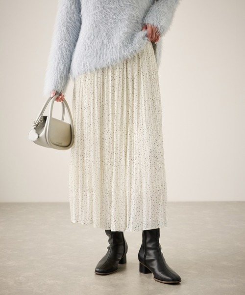 ROPE' PICNIC（ロペピクニック）の「着丈が選べるエアリープリーツスカート（スカート・レディース・ブラック/ピンク/グレー/ネイビー/ベージュ/キナリ/ライトグリーン/ライトグレー/ベージュ系その他/ブラック系その他/ホワイト系その他・38/T38）」の2枚目の写真