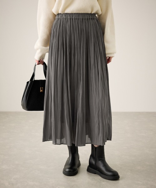 ROPE' PICNIC（ロペピクニック）の「着丈が選べるエアリープリーツスカート（スカート・レディース・ブラック/ピンク/グレー/ネイビー/ベージュ/キナリ/ライトグリーン/ライトグレー/ベージュ系その他/ブラック系その他/ホワイト系その他・38/T38）」の7枚目の写真