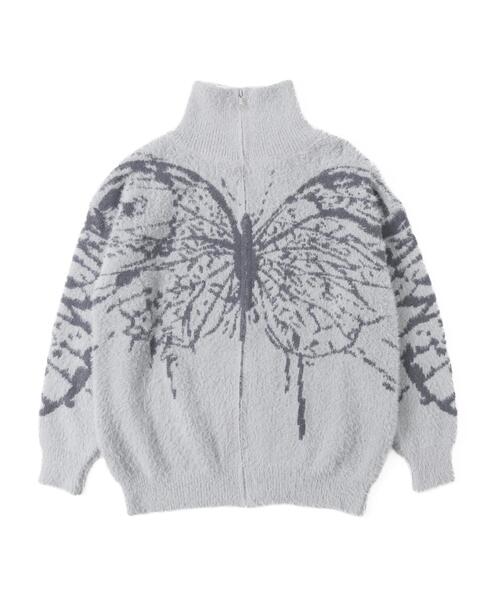 dispark(ディスパーク)の「DISPARK/バタフライジップニット(ニット/セーター・レディース・グレー/ブラック・FREE)」の14枚目の写真