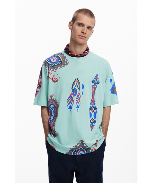 Desigual(デシグアル)の「MADAGASCAR Tシャツショートスリーブ(Tシャツ/カットソー・メンズ・グリーン・S/M/L/XL)」の6枚目の写真