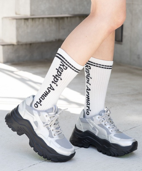 repipi armario（レピピ アルマリオ）の「キリカエダッドスニーカー（スニーカー・キッズ・シルバー/アイボリー/ブラック/マルチ/ホワイト/シルバー×ブラック・SMALL/MEDIUM/LARGE）」の5枚目の写真