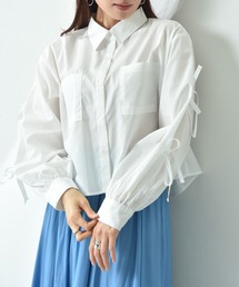 actuel | 【ａｃｔｕｅｌ】ＴＣブロード袖グログランリボンシャツ(シャツ/ブラウス)