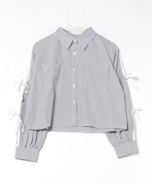 actuel（アクチュエル）の「【ａｃｔｕｅｌ】ＴＣブロード袖グログランリボンシャツ（シャツ/ブラウス・レディース・オフホワイト/ブラック・FREE）」の18枚目の写真