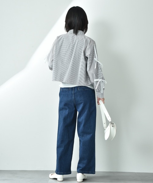 actuel（アクチュエル）の「【ａｃｔｕｅｌ】ＴＣブロード袖グログランリボンシャツ（シャツ/ブラウス・レディース・オフホワイト/ブラック・FREE）」の15枚目の写真