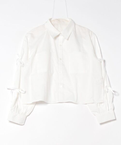 actuel（アクチュエル）の「【ａｃｔｕｅｌ】ＴＣブロード袖グログランリボンシャツ（シャツ/ブラウス・レディース・オフホワイト/ブラック・FREE）」の19枚目の写真