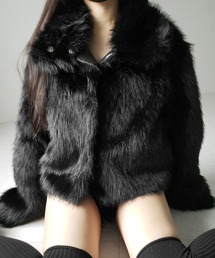 me+em select（ミームセレクト）の「【 大人気につき新色追加！／２WAY 】スタンドカラーミックスファーショートコート ／ stand-collar mix fur short coat（その他アウター）」