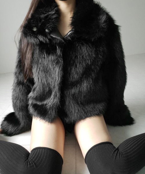 大人気につき新色追加！／2WAY 】スタンドカラーミックスファー