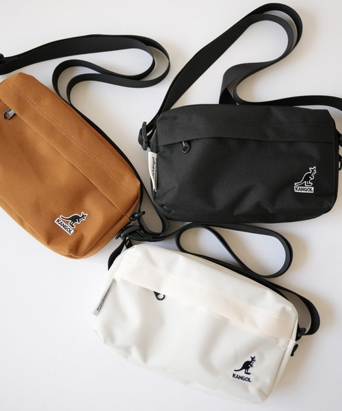 KANGOL（カンゴール）の「【KANGOL/カンゴール】ボックスロゴ シンプル ショルダーバッグ / ショルダーポーチ（ショルダーバッグ・メンズ・オフホワイト/ブラック/ブラウン・FREE）」の6枚目の写真