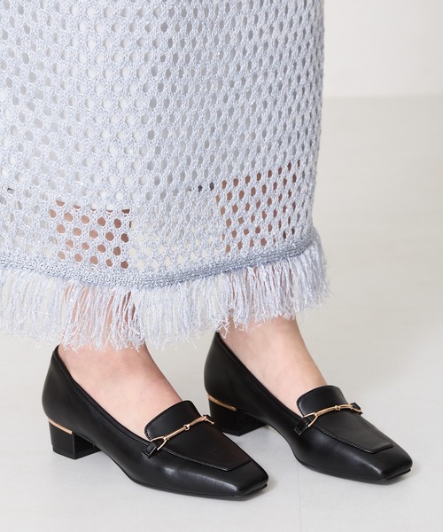 WA ORiental TRaffic（ダブルエーオリエンタルトラフィック）の「メタリックラインビットヒールローファー 52101（ローファー・レディース・ピンク/ブラック/グレー・34/35/36/37/38/39/40/41/42/33/43）」の7枚目の写真