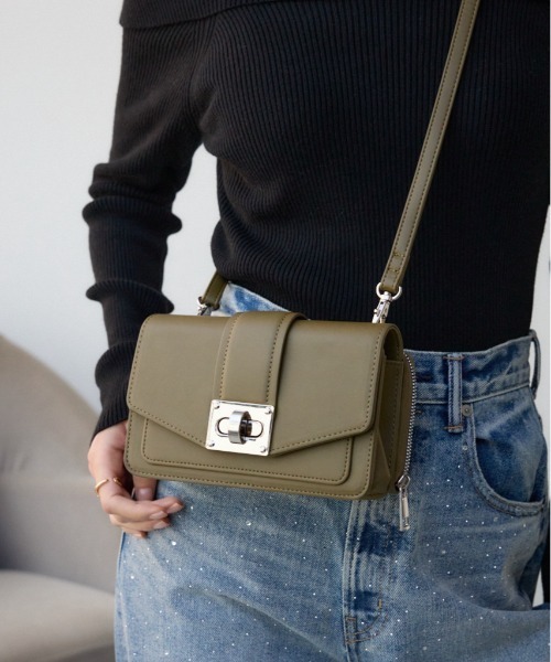 ターンロックフラップウォレットバッグ（ショルダーバッグ）｜AZUL BY