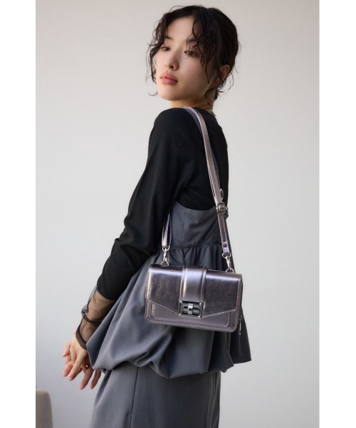 ターンロックフラップウォレットバッグ（ショルダーバッグ