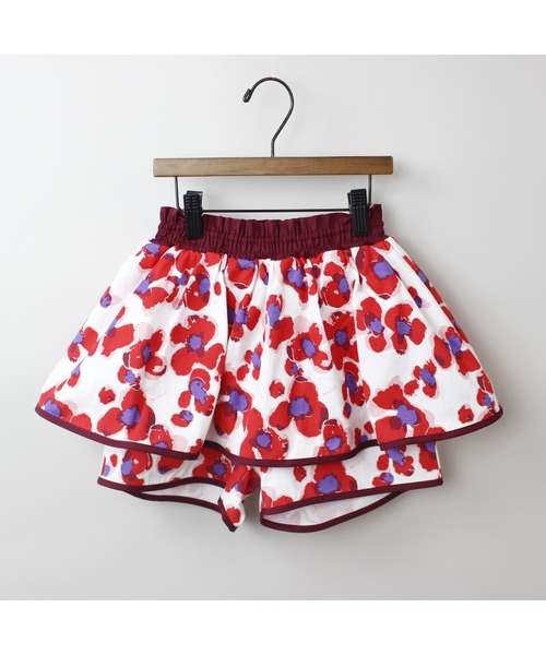 maarook(マルーク)の「天竺パンジーPTキュロット(その他パンツ・キッズ・レッド・100cm/120cm/130cm/90cm/110cm)」の2枚目の写真
