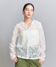 BEAUTY&YOUTH UNITED ARROWS | レース ハーフジップ フーディ(その他トップス)
