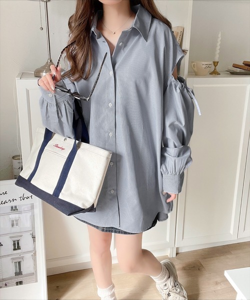 classicalelf(クラシカルエルフ)の「長袖シャツ(シャツ/ブラウス・レディース・ブルー・LARGE)」の6枚目の写真