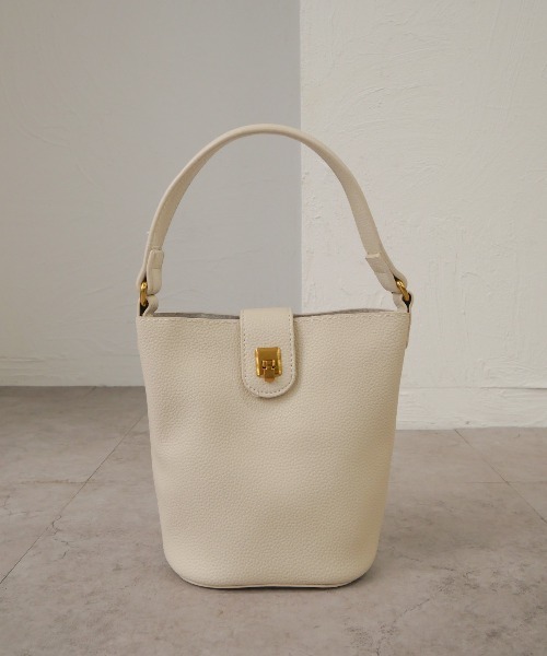 ひねり金具 バケツ型 ワンショルダーバッグ（ハンドバッグ）｜CURI