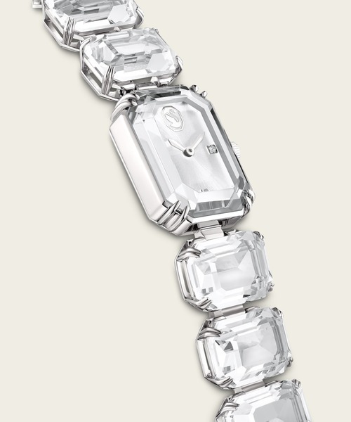 SWAROVSKI（スワロフスキー）の「【公式】【スワロフスキー】ウォッチ, オクタゴンカット ブレスレット, ホワイト, ステンレス鋼（アナログ腕時計・レディース・ホワイト・FREE）」の6枚目の写真