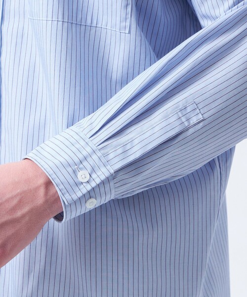 MACKINTOSH PHILOSOPHY(マッキントッシュ フィロソフィー)の「オーバーサイズ 長袖ボタンダウンシャツ 無地/ストライプ(シャツ/ブラウス・メンズ・ブルー/ブルー系その他7/ベージュ系その他5・38/40)」の11枚目の写真