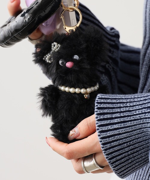 ROOPTOKYO（ループトウキョウ）の「Fluffy Animal Key Chain /ふわふわ カラフルアニマル キーホルダー 夏物 夏服（キーホルダー・レディース・アイボリー/ブラック/グレー/ホワイト/ブラウン/ベージュ・FREE）」の10枚目の写真