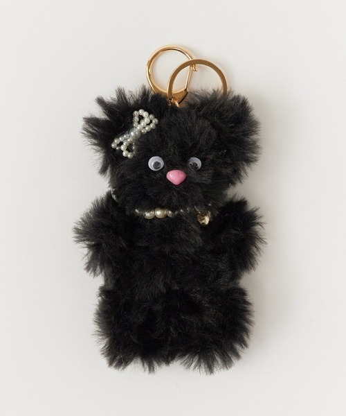 ROOPTOKYO（ループトウキョウ）の「Fluffy Animal Key Chain /ふわふわ カラフルアニマル キーホルダー 夏物 夏服（キーホルダー・レディース・アイボリー/ブラック/グレー/ホワイト/ブラウン/ベージュ・FREE）」の9枚目の写真