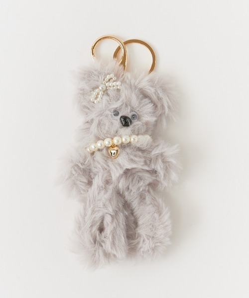 ROOPTOKYO（ループトウキョウ）の「Fluffy Animal Key Chain /ふわふわ カラフルアニマル キーホルダー 夏物 夏服（キーホルダー・レディース・アイボリー/ブラック/グレー/ホワイト/ブラウン/ベージュ・FREE）」の12枚目の写真