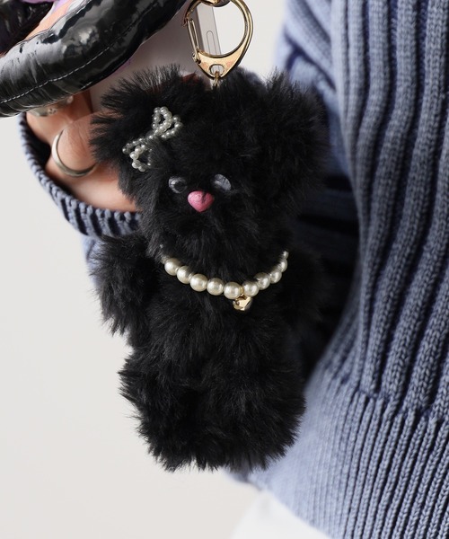 ROOPTOKYO（ループトウキョウ）の「Fluffy Animal Key Chain /ふわふわ カラフルアニマル キーホルダー 夏物 夏服（キーホルダー・レディース・アイボリー/ブラック/グレー/ホワイト/ブラウン/ベージュ・FREE）」の20枚目の写真