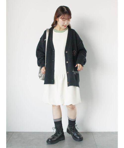 ehka sopo（エヘカソポ）の「裾バルーンミニジャンスカ（ワンピース・レディース・ブルー/ブラック/キナリ・F）」の8枚目の写真