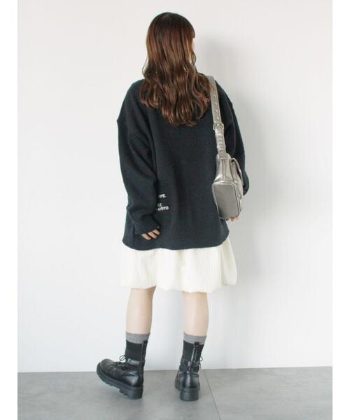 ehka sopo（エヘカソポ）の「裾バルーンミニジャンスカ（ワンピース・レディース・ブルー/ブラック/キナリ・F）」の9枚目の写真