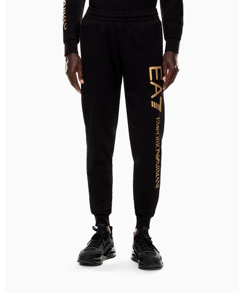 EMPORIO ARMANI EA7（エンポリオアルマーニイーエーセブン）の「【エンポリオ アルマーニ EA7】Logo Series ジョガーパンツ コットン（スウェットパンツ・メンズ・ブラック系/ブラック・SMALL/MEDIUM/LARGE/X-LARGE/XX-LARGE/X-SMALL）」の2枚目の写真