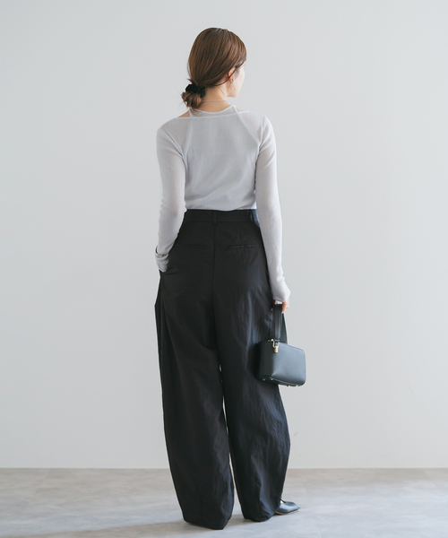 Noble ナイロンタフタボリュームパンツ Noble（ノーブル）の「ナイロンタフタボリュームパンツ（その他