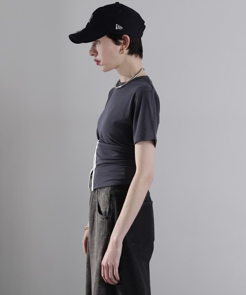 ROSE BUD(ローズバッド)の「バンドゥセットTシャツ(Tシャツ/カットソー・レディース・グレー/ネイビー・ONE SIZE)」の7枚目の写真