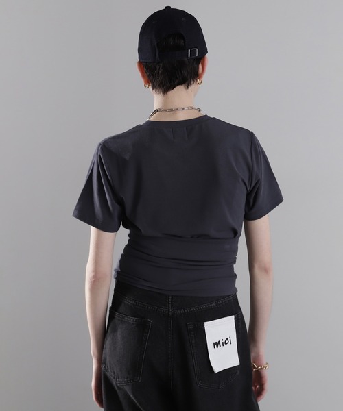 ROSE BUD(ローズバッド)の「バンドゥセットTシャツ(Tシャツ/カットソー・レディース・グレー/ネイビー・ONE SIZE)」の8枚目の写真