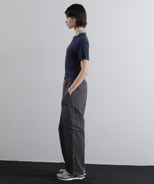 ROSE BUD(ローズバッド)の「バンドゥセットTシャツ(Tシャツ/カットソー・レディース・グレー/ネイビー・ONE SIZE)」の13枚目の写真