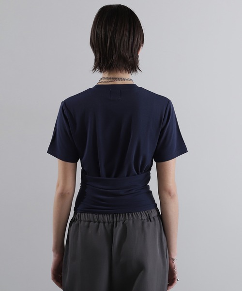 ROSE BUD(ローズバッド)の「バンドゥセットTシャツ(Tシャツ/カットソー・レディース・グレー/ネイビー・ONE SIZE)」の17枚目の写真