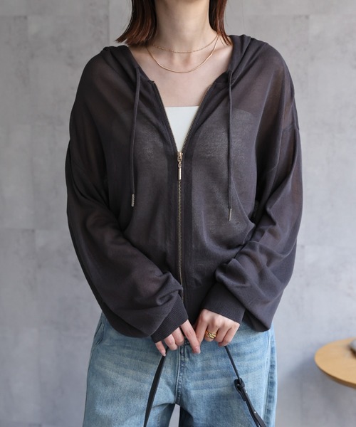 シアーニットパーカーアンサンブル PROPORTION BODY DRESSING｜シアーニットパーカーアンサンブル