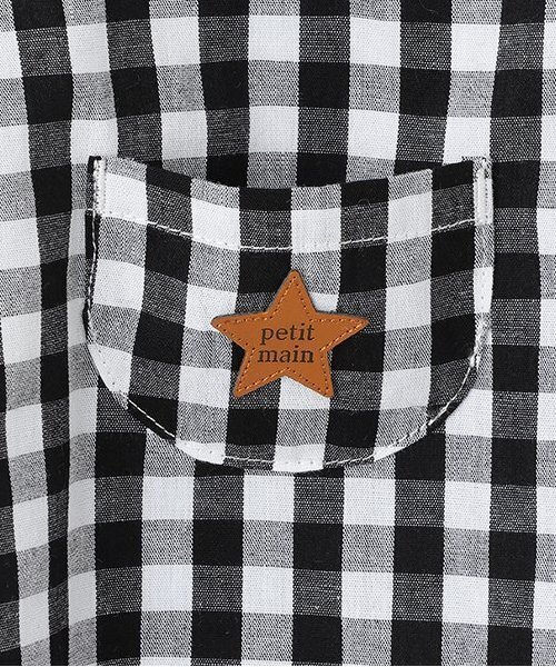 petit main(プティマイン)の「チェックサロペットセット(その他ベビーウェア・キッズ・グリーン/ブラック・80cm/70cm)」の6枚目の写真
