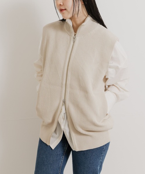【専用】美品☆YONFA ヨンファ rib knit vest リブニット 米富繊維 MERCERIZED COTTON RIB VEST（ベスト）｜Yonetomi（ヨネトミ