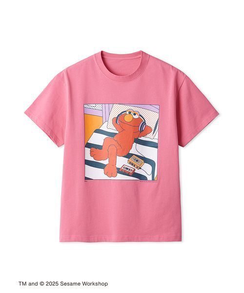 SESAME STREET(セサミストリート)の「【UNISEX】エルモ アートTシャツ(TAPE)(Tシャツ/カットソー・レディース・ピンク/ブラック・MEDIUM/LARGE)」の8枚目の写真