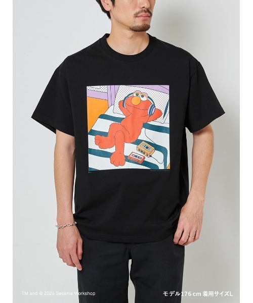 tシャツ 「UNISEX」エルモ　アートTシャツ（TAPE） レディース メンズ UNISEX】エルモ アートTシャツ（TAPE）（Tシャツ/カットソー
