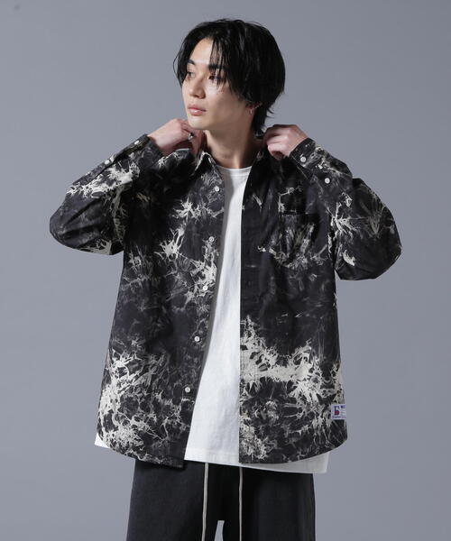 DANKE SCHON（ダンケシェーン）の「【WEB＆DEPOT限定】DankeSchon/ダンケシェーン/TIE DYE LONG SHIRTS（シャツ/ブラウス・メンズ・ベージュ/ブラック・F）」の12枚目の写真