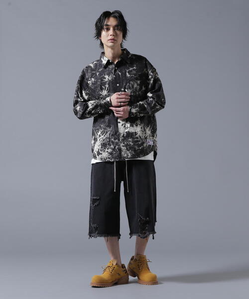 DANKE SCHON（ダンケシェーン）の「【WEB＆DEPOT限定】DankeSchon/ダンケシェーン/TIE DYE LONG SHIRTS（シャツ/ブラウス・メンズ・ベージュ/ブラック・F）」の13枚目の写真
