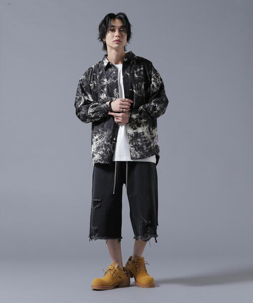DANKE SCHON（ダンケシェーン）の「【WEB＆DEPOT限定】DankeSchon/ダンケシェーン/TIE DYE LONG SHIRTS（シャツ/ブラウス・メンズ・ベージュ/ブラック・F）」の14枚目の写真