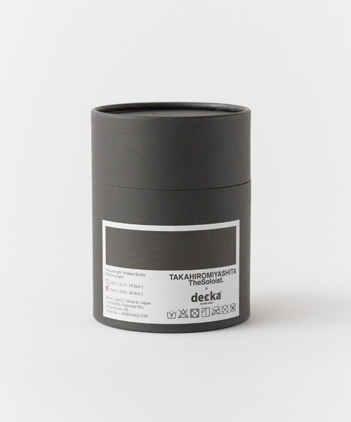 TAKAHIROMIYASHITATheSoloIst.（タカヒロミヤシタザソロイスト）の「TAKAHIROMIYASHITATheSoloIst./タカヒロミヤシタザソロイスト.×decka Quality socks/デカクオリティソックス heavyweight ribbed mid socks. 靴下（ソックス/靴下・メンズ・ブラック/ホワイト・25-28）」の16枚目の写真