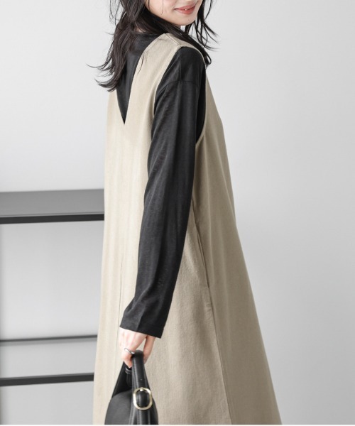 SUGAR BISKET(シュガービスケット)の「デニムジャンパースカート(ジャンパースカート・レディース・ブラック/アイボリー/オリーブ・フリー)」の17枚目の写真