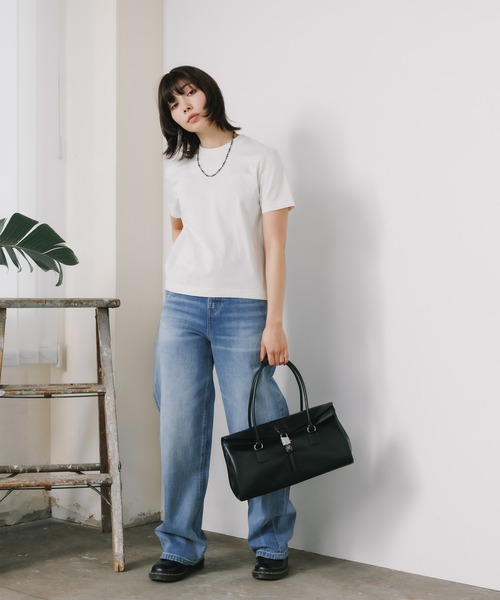 Calvin Klein（カルバン・クライン）の「Calvin Klein/カルバンクライン SS ARCHIVE LOGO CREWNK TEE Ｔシャツ（Tシャツ/カットソー・レディース・ホワイト/ブラック/ライトブルー・XS/S/M）」の11枚目の写真