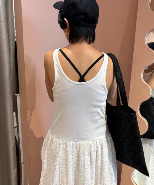 HONEY MI HONEY(ハニーミーハニー)の「rib tank balloon one-piece(ワンピース・レディース・ブラック/グレー/ホワイト・FREE)」の7枚目の写真