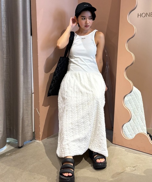 HONEY MI HONEY(ハニーミーハニー)の「rib tank balloon one-piece(ワンピース・レディース・ブラック/グレー/ホワイト・FREE)」の19枚目の写真