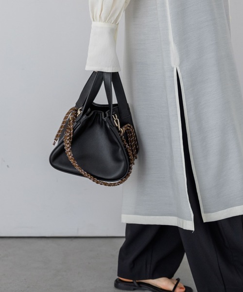 A part by（アパートバイ）の「パラコードハンドバッグ（ハンドバッグ・レディース・ブラック/ベージュ・FREE）」の10枚目の写真