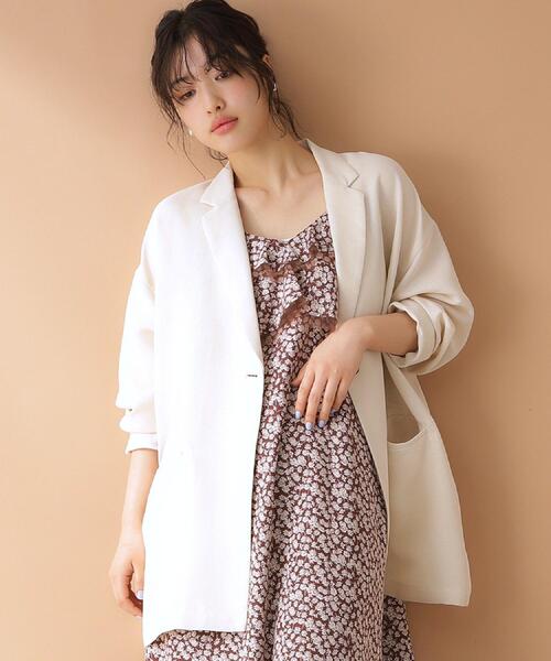 THE SHOP TK （ザ ショップ ティーケー ）の「パナマメッシュジャケット（テーラードジャケット・レディース・アイボリー/ダークブラウン/ブラック・12/13）」の6枚目の写真